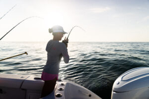Fisherman on a Yellowfin 36 Offshore Center Console
