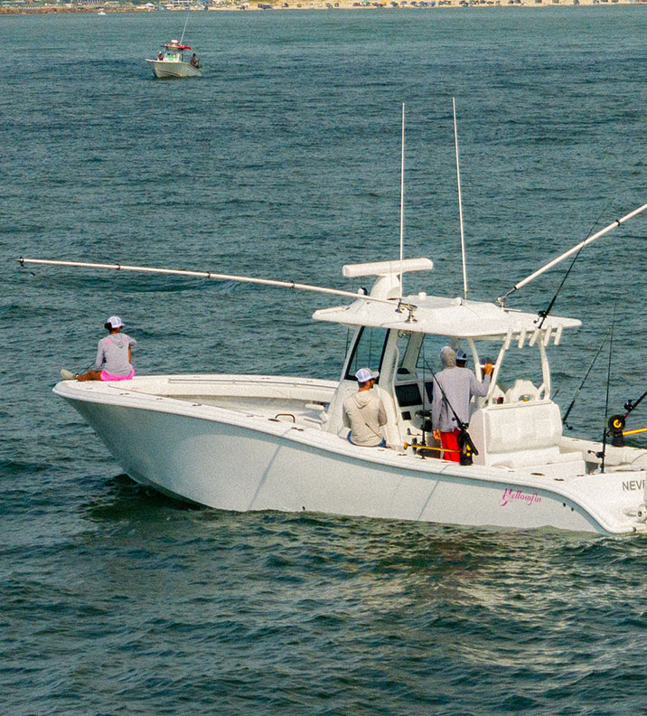 Fisherman on a Yellowfin 36 Offshore Center Console