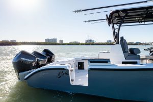 Yellowfin 36 offshore center console dive door