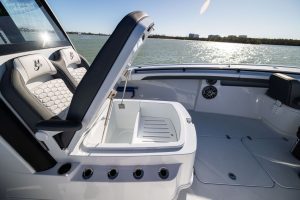 Yellowfin 36 offshore center console seating and storage