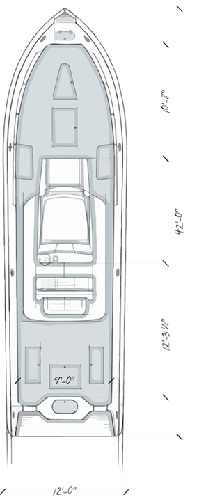 42-offshore-Boat Illustration