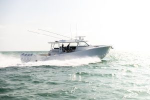 54 offshore running through water