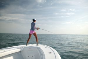 Connie Arias fishing on 36 offshore