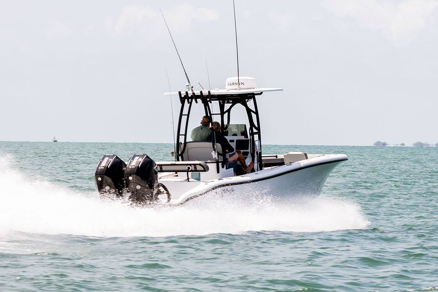 Anglers driving the Yellowfin 26 Hybrid Bay Boat